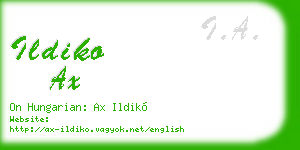 ildiko ax business card